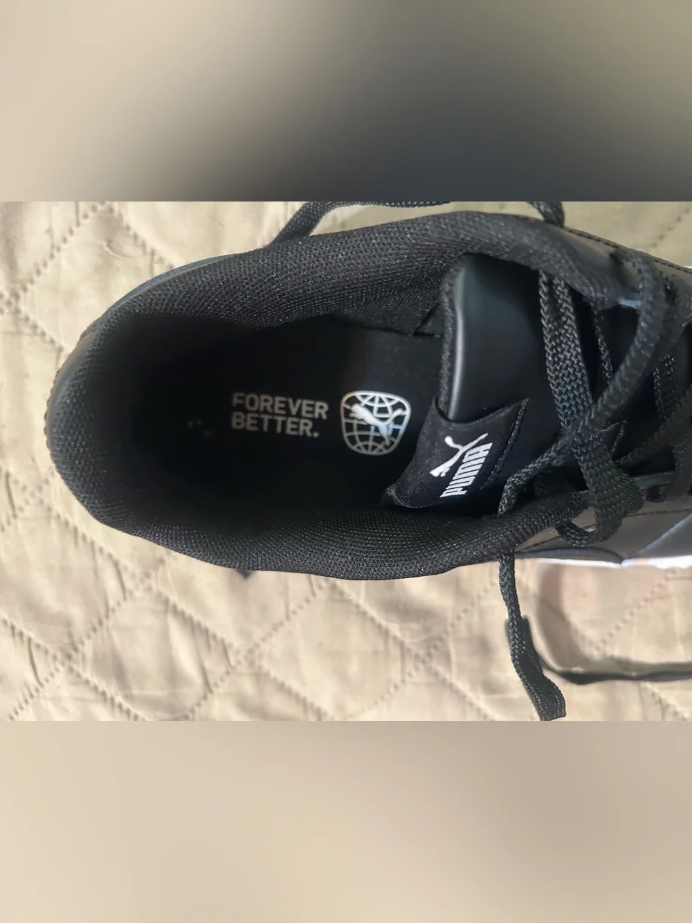 PUMA Carina 2.0 Black White Platform Sneakers Women's Size 10